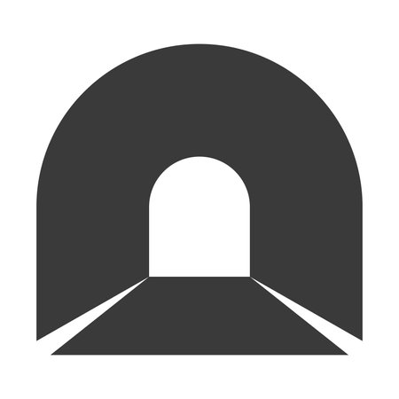 Corridor glyph icon isolated on white background.Vector illustration.のイラスト素材