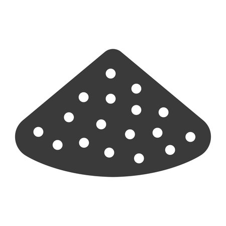 A pile of sand glyph icon isolated on white background.Vector illustration.のイラスト素材