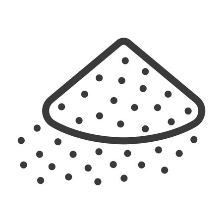 A pile of sand line icon isolated on white background.Vector illustration.のイラスト素材