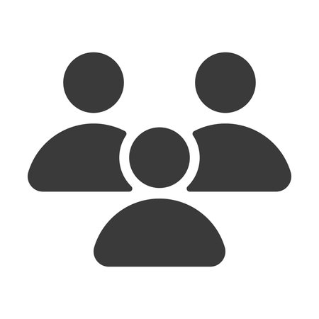 Team people glyph icon isolated on white background.Vector illustration.のイラスト素材