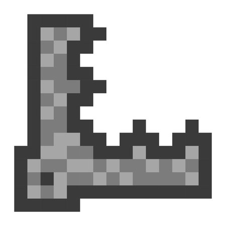 Trap with spikes for hunting animals icon in pixel art style isolated on white background.Vector illustration.のイラスト素材