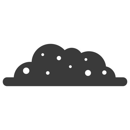 A pile of ground glyph icon isolated on white background.Vector illustration.のイラスト素材