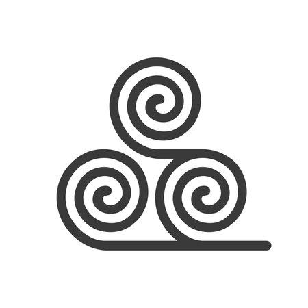Hay Roll line icon isolated on white background.Vector illustration.のイラスト素材