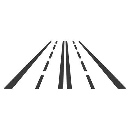 Road line icon isolated on white background.Vector illustration.のイラスト素材