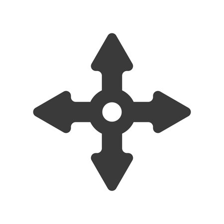 Pointer glyph icon isolated on white background.Vector illustration.のイラスト素材