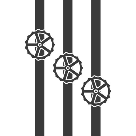 Pipeline with valve glyph icon isolated on white background.Vector illustration.のイラスト素材