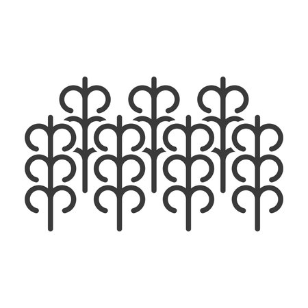 Forest line icon isolated on white background.Vector illustration.のイラスト素材