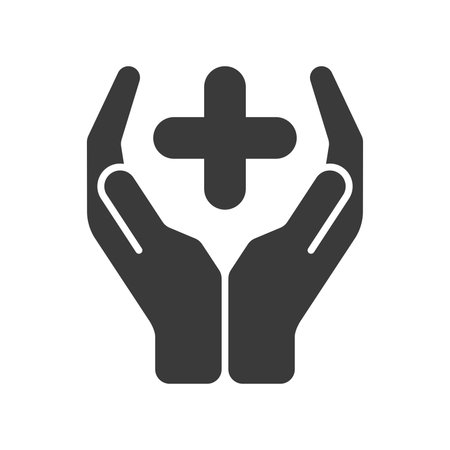 Medical clinic glyph icon isolated on white background.Vector illustration.のイラスト素材