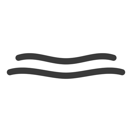 Wrinkles on the forehead line icon isolated on white background.Vector illustration.のイラスト素材