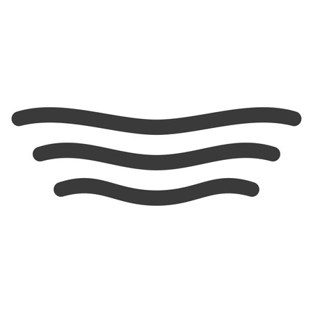 Wrinkles on the forehead line icon isolated on white background.Vector illustration.のイラスト素材