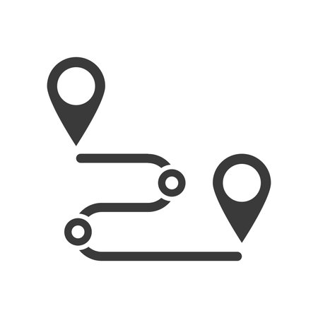 Pointers glyph icon isolated on white background.Vector illustration.のイラスト素材