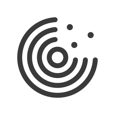 Radar line icon isolated on white background.Vector illustration.のイラスト素材