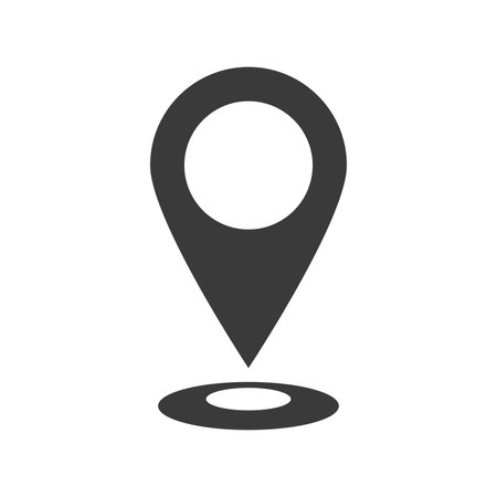 Pointer glyph icon isolated on white background.Vector illustration.のイラスト素材