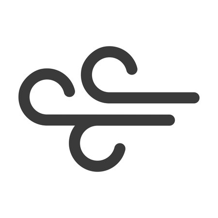 Wind line icon isolated on white background.Vector illustration.のイラスト素材
