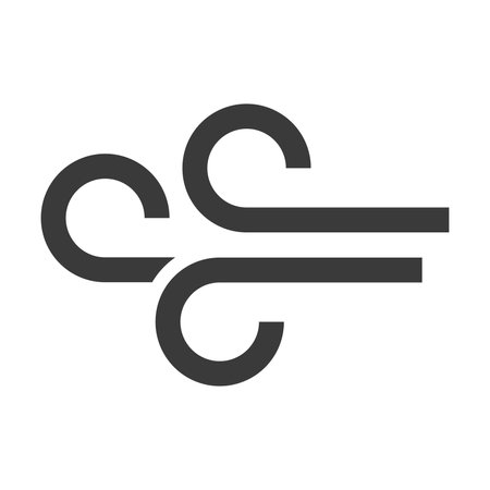 Wind line icon isolated on white background.Vector illustration.のイラスト素材