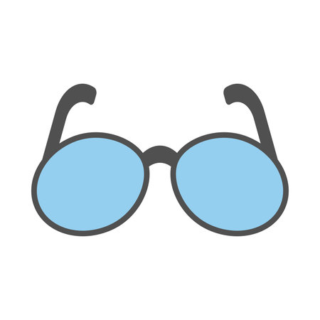 Sunglasses linear icon with colored fill.Vector illustration.のイラスト素材