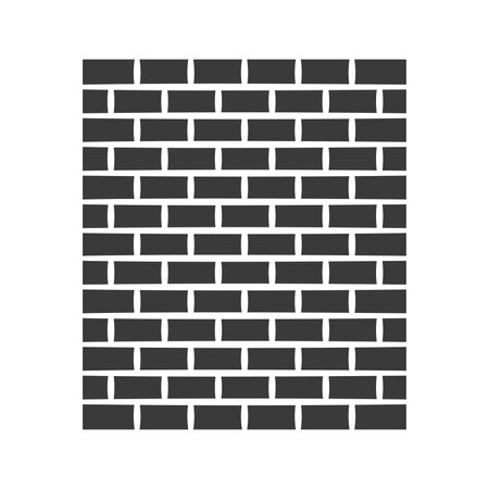 Brick wall glyph icon isolated on white background.Vector illustration.のイラスト素材
