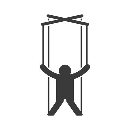 Puppeteer glyph icon isolated on white background.Vector illustration.のイラスト素材