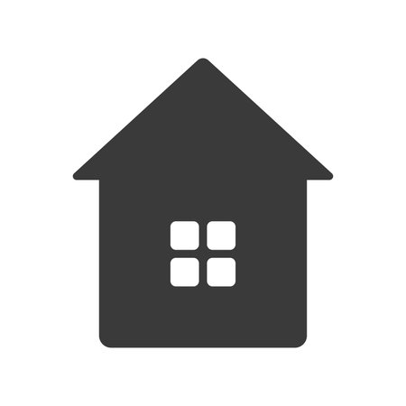House glyph icon isolated on white background.Vector illustration.のイラスト素材