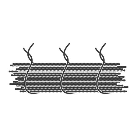 Steel reinforcing rods glyph icon isolated on white background.Vector illustration.のイラスト素材