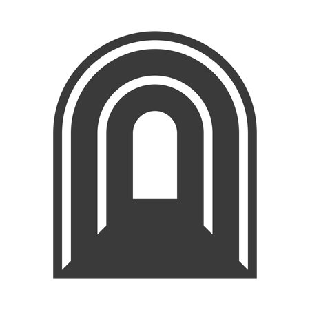 Corridor glyph icon isolated on white background.Vector illustration.のイラスト素材