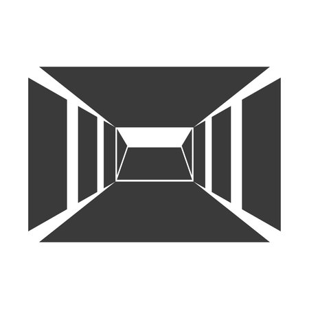 Underground parking glyph icon isolated on white background.Vector illustrationのイラスト素材