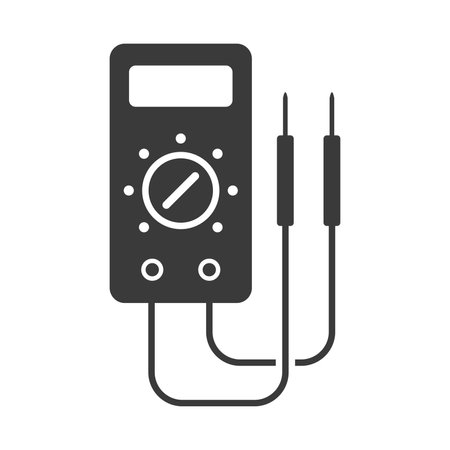 Digital multimeter icon isolated on white background.Vector illustrationのイラスト素材