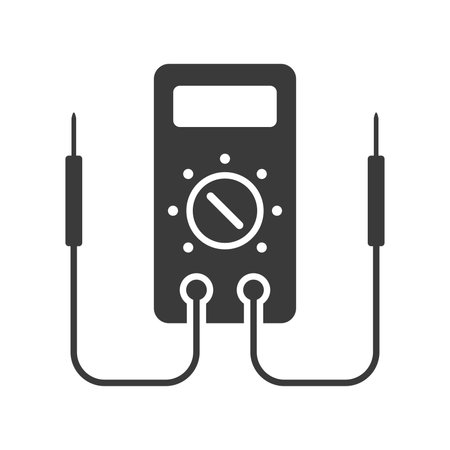 Digital multimeter icon isolated on white background.Vector illustration.のイラスト素材