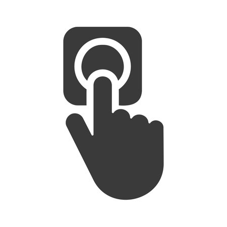 Doorbell glyph icon isolated on white background.Vector illustrationのイラスト素材