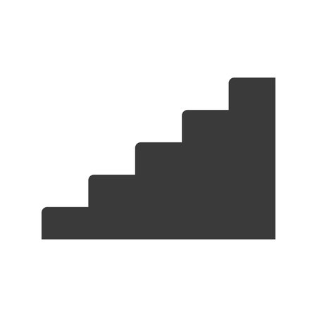 Stairs glyph icon isolated on white background.Vector illustrationのイラスト素材