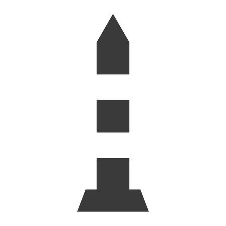 Border pillar glyph icon isolated on white background.Vector illustrationのイラスト素材