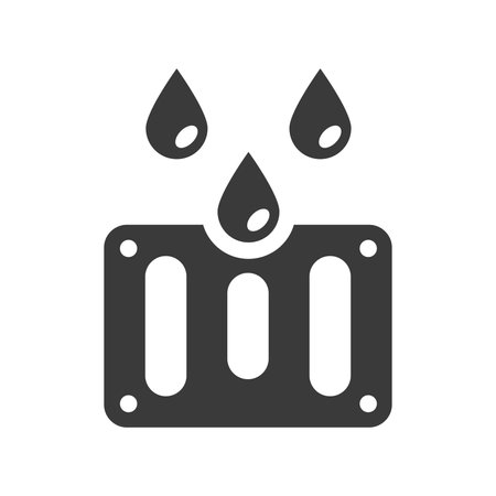 Drain system glyph icon isolated on white background.Vector illustrationのイラスト素材