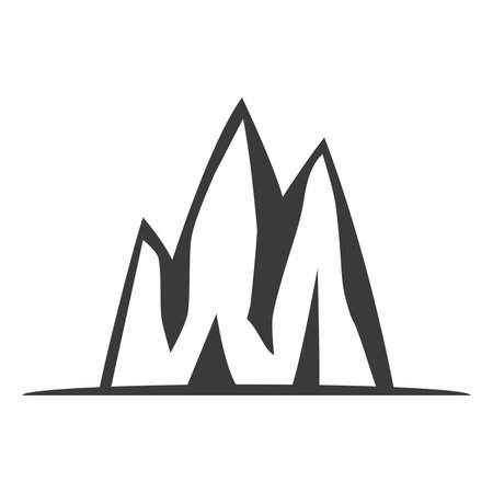 Rocky Mountains glyph icon isolated on white background.Vector illustrationのイラスト素材