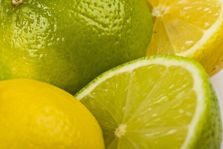 Lemon and lime halves