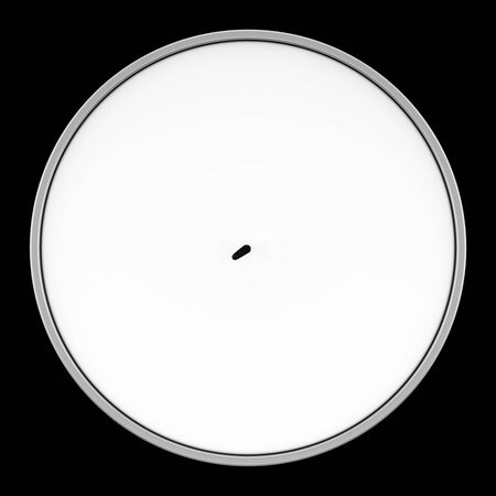 top view of tea light candle isolated on black background