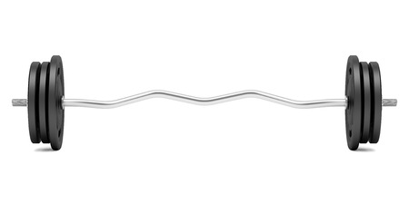 barbell isolated on white backgroundの写真素材
