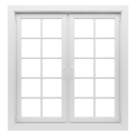 window isolated on white backgroundの写真素材