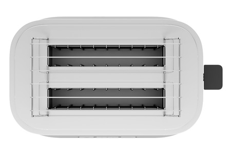 top view of toaster isolated on white backgroundの写真素材