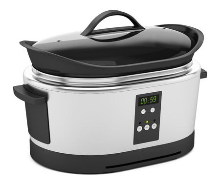 slow cooker isolated on white backgroundの写真素材