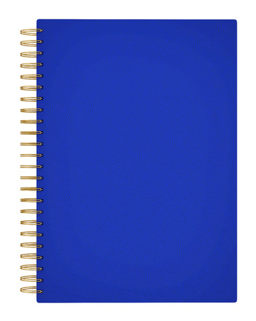 blue notebook isolated on white background. 3d illustrationの写真素材