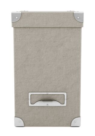 office cardboard box isolated on white background. 3d illustrationの写真素材