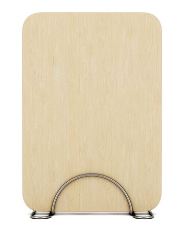 wooden cutting board isolated on white background. 3d illustrationの写真素材