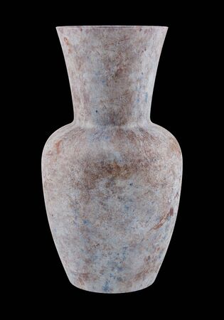 ceramic vase isolated on black background. 3d illustrationの写真素材