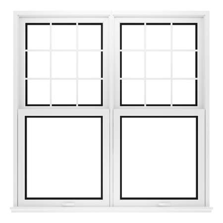 window isolated on white background. 3d illustrationの写真素材