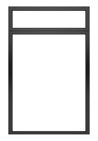 black metallic window isolated on white background. 3d illustrationの写真素材