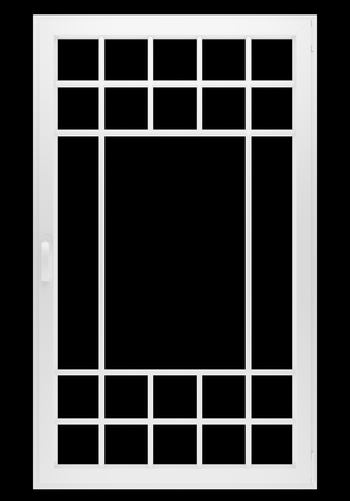 window isolated on black background. 3d illustrationの写真素材