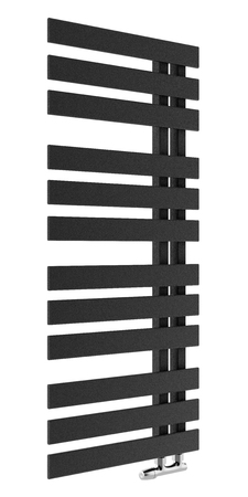 black bathroom heater isolated on white background. 3d illustrationの写真素材