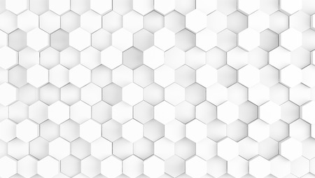 abstract geometric white texture background. 3d illustrationの写真素材