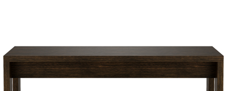 wooden table top template isolated on white background. 3d illustrationの写真素材