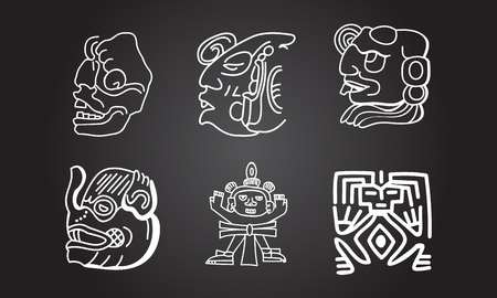 American indians ethnic symbolsのイラスト素材
